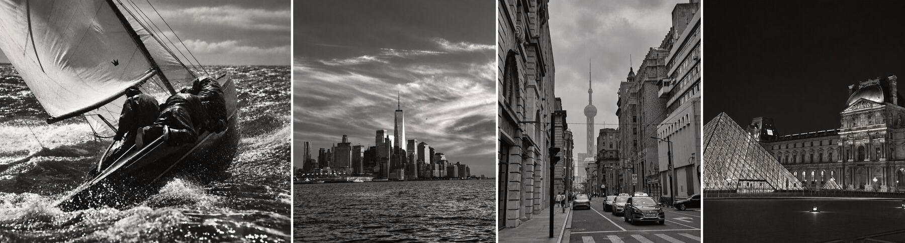 Sailing off Brittany, New York, Shanghai and Paris
