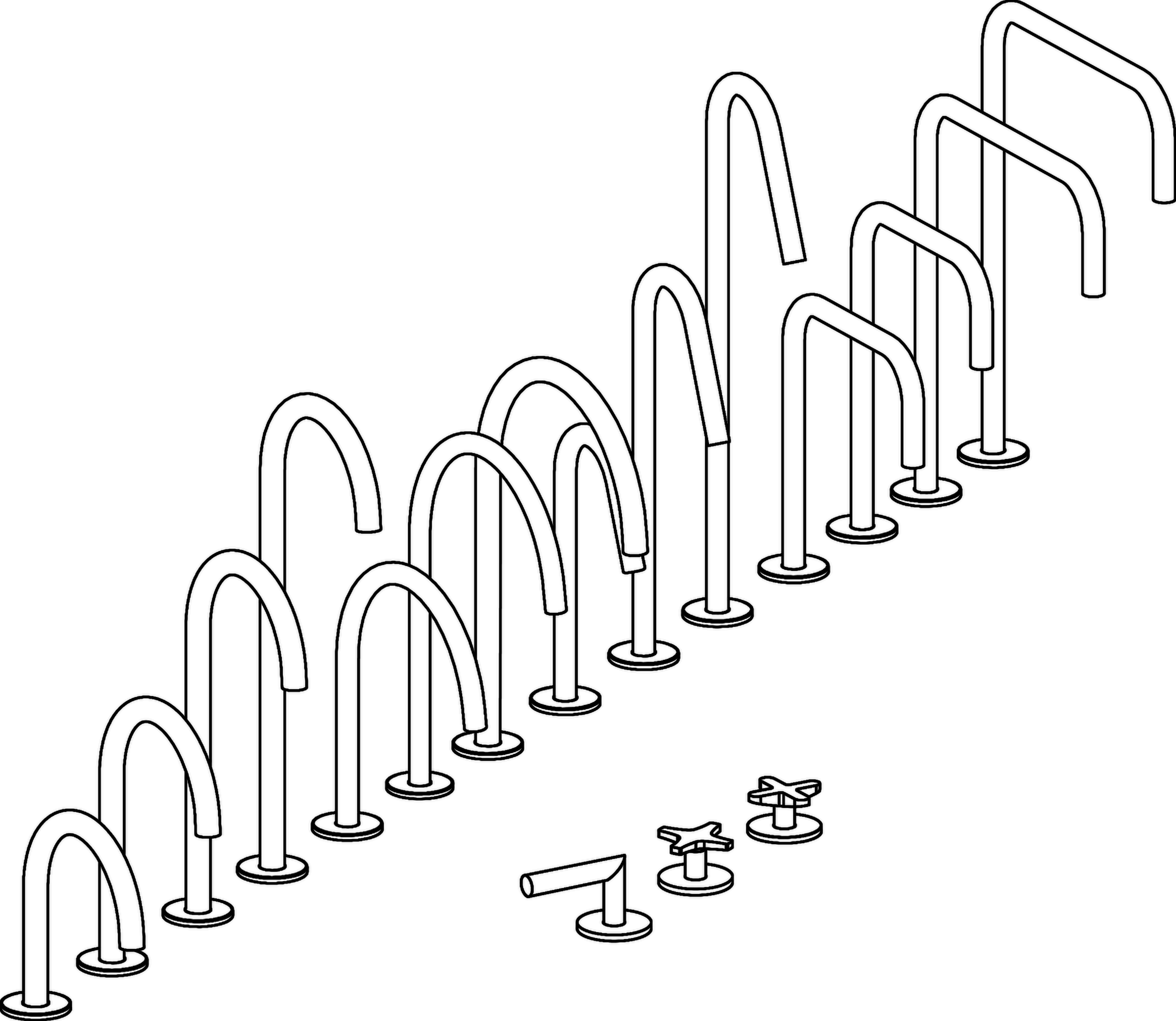 Axis collection line drawing